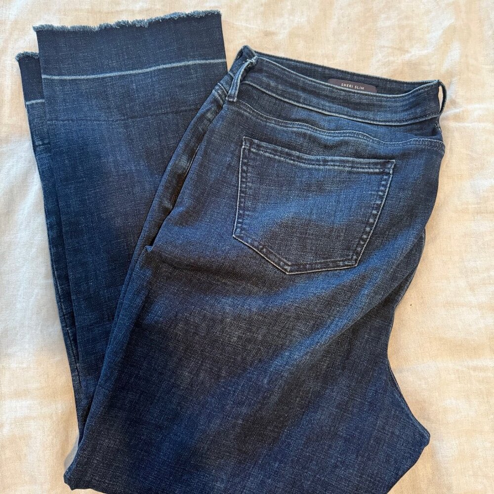NYDJ Sheri Slim Ankle Jeans Frayed Hem